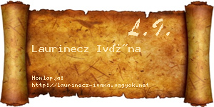 Laurinecz Ivána névjegykártya